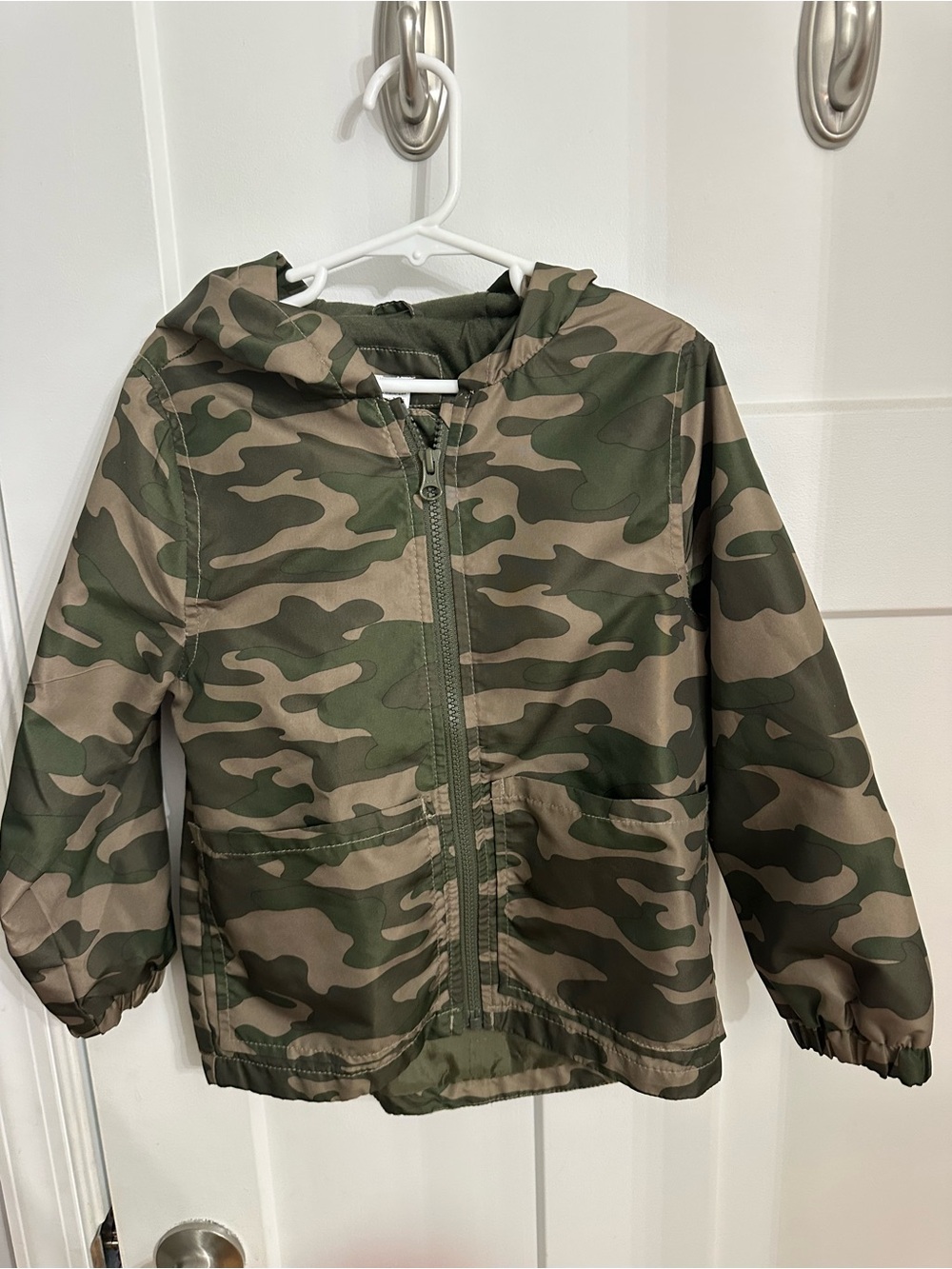 Carter's Simple Joys Kids Camo Hooded Jacket - Olive & Tan